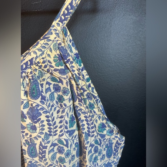 Vintage Avatar Indian Cotton Handblocked Paisley Tank Top Size L - Picture 8 of 12